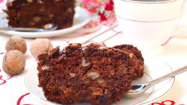 постный шоколадный манник с изюмом