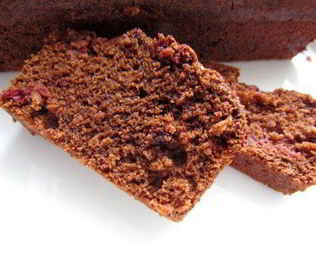 Постный шоколадный манник с клюквой