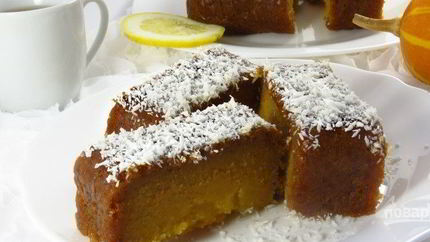 Тыквенный манник с лимонным сиропом