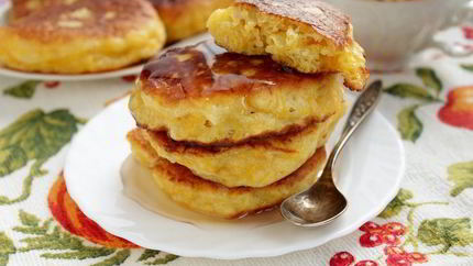 Дрожжевые тыквенные оладьи