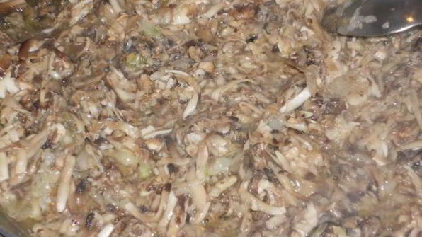 кабачковые оладушки с грибами