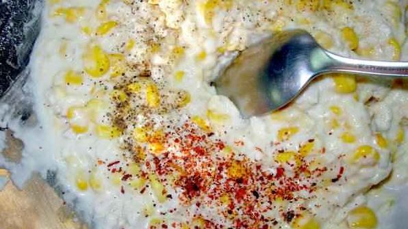 кукурузные оладьи с курицей