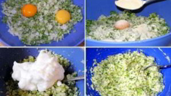 оладьи из брокколи и цветной капусты