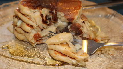 Оладьи на кефире пышные с дрожжами