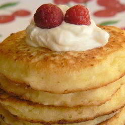 Оладьи с кукурузной мукой и творогом