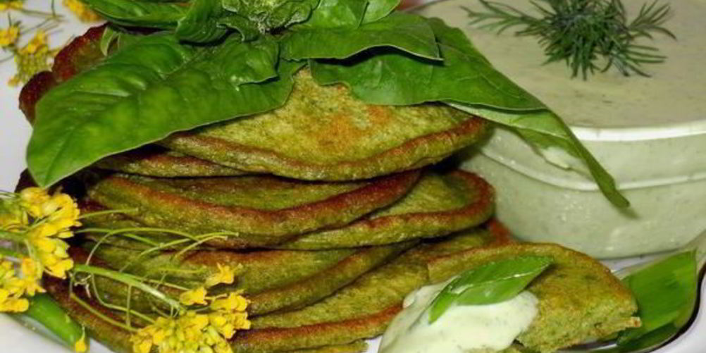 Рецепт шпинатных оладий с брынзой