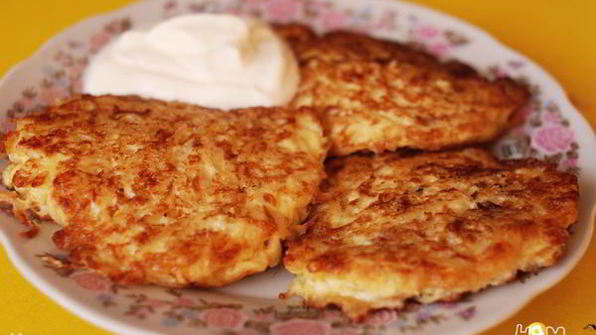 сырные оладьи из вермишели