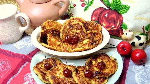 тыквенные оладьи на твороге