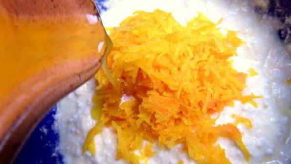 тыквенные оладьи на твороге