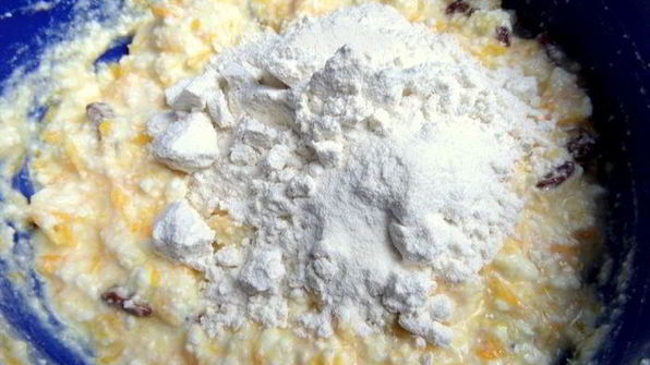 тыквенные оладьи на твороге