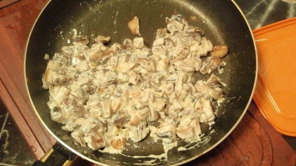 открытые слойки с подосиновиками