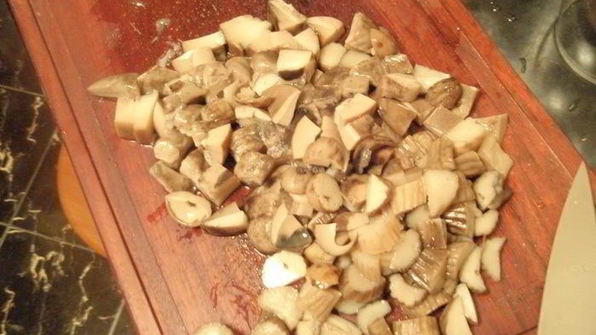 открытые слойки с подосиновиками