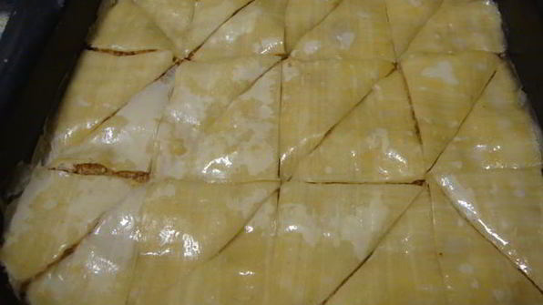 пахлава с медом и лимонным соком