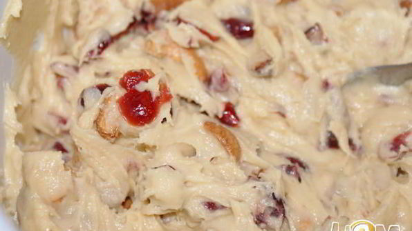 бискотти с вяленой клюквой и орехами кешью