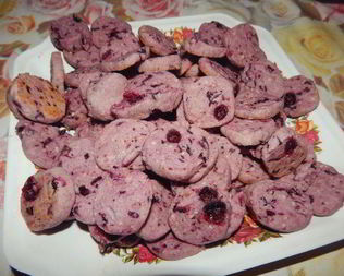 Фиолетовое печенье