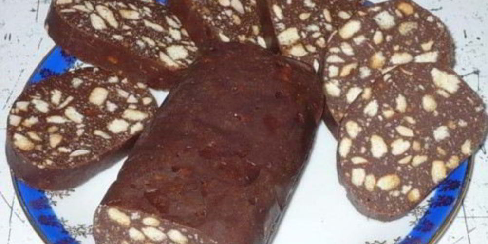 Рецепт колбаски из печенья и сгущенки