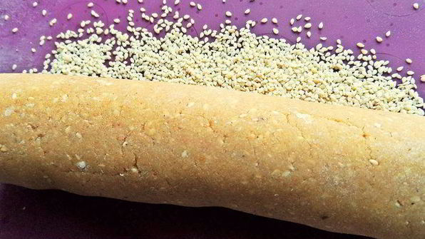 кунжутное печенье на жареной муке