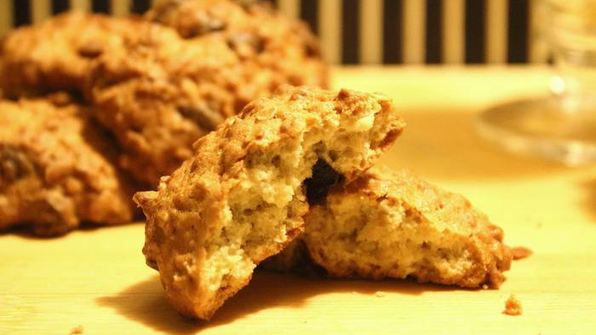 овсяное печенье с клюквой и шоколадом