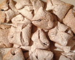 Печенье Карамельные цветы под снегом