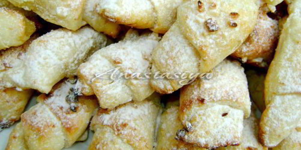 Рецепт рогаликов ананасовых дольки