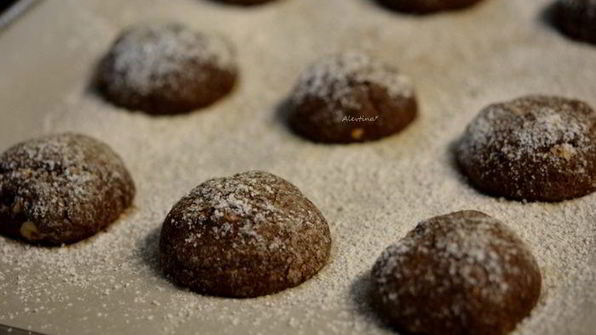 шоколадное печенье с фундуком