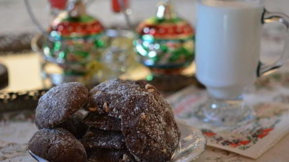 шоколадное печенье с фундуком