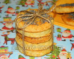 Творожное печенье с маком