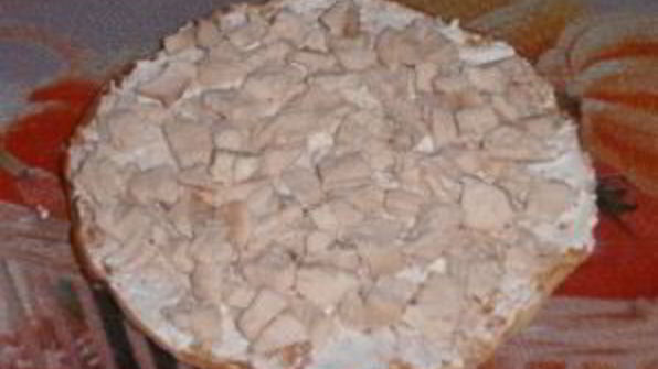 блинный пирог с курицей, грибами и творогом