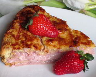 Французский клубничный пирог с заварным кремом