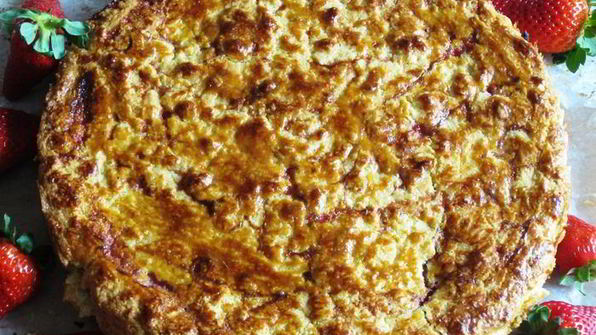 французский клубничный пирог с заварным кремом