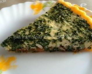 Киш со шпинатом, фетой и вялеными томатами