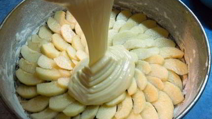 Крем-тесто для яблочного пирога