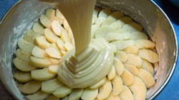 крем-тесто для яблочного пирога