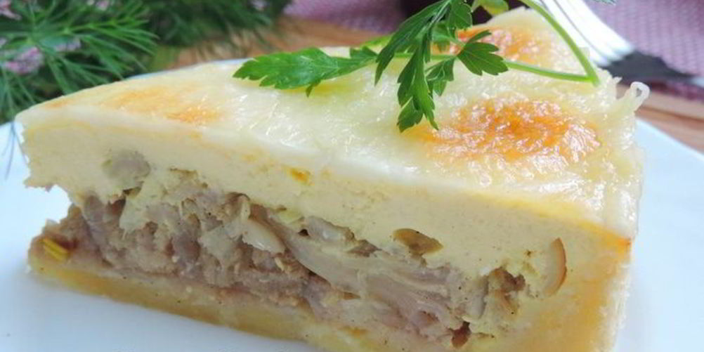 Рецепт лукового пирога с цветной капустой