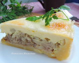 Луковый пирог с цветной капустой