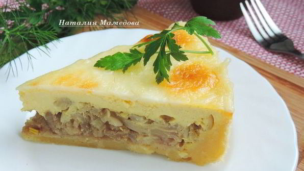 луковый пирог с цветной капустой