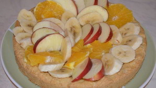 пирог фруктовая корзинка