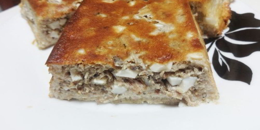 Рецепт пирога с рыбной консервой