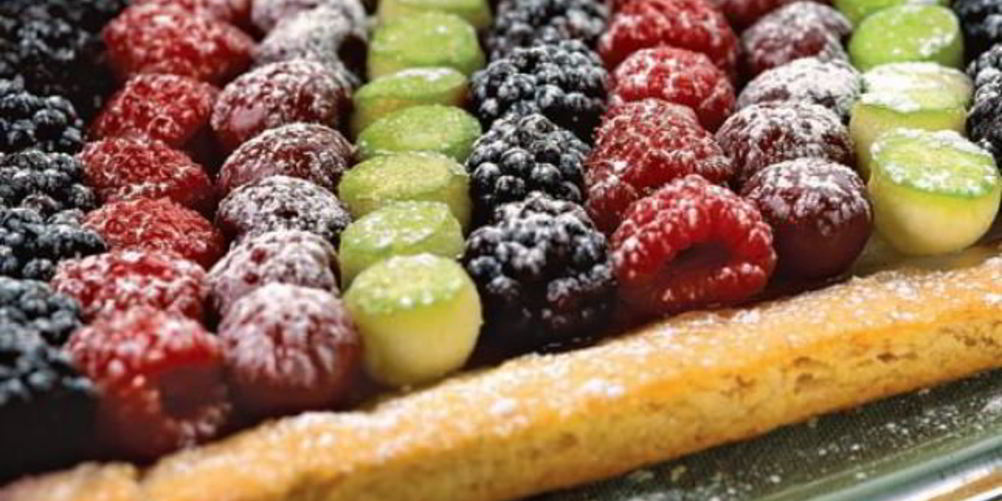 Рецепт пирога ягодного полосатого