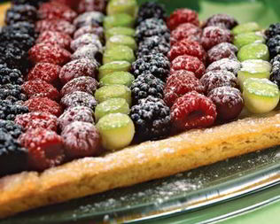 Пирог ягодный полосатый