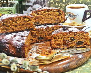 Постный пирог на арахисовой пасте