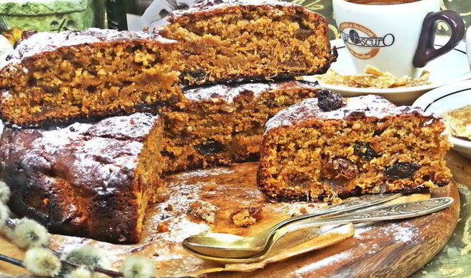 Постный пирог на арахисовой пасте