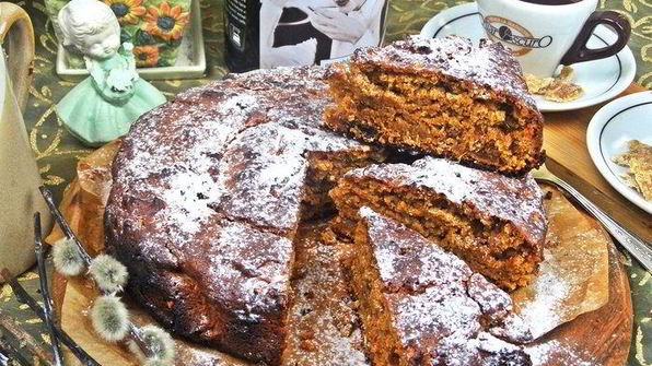 постный пирог на арахисовой пасте