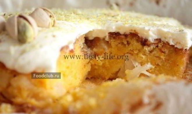 Праздничный морковный пирог с ананасами и крем-чизом