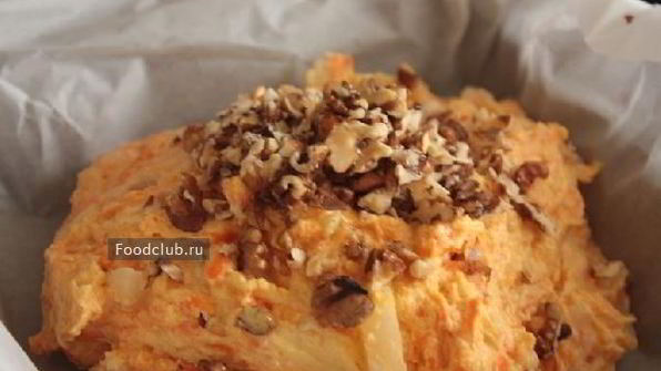 праздничный морковный пирог с ананасами и крем-чизом