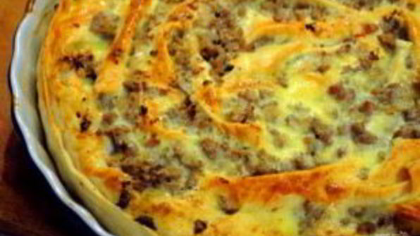 простой пирог из лаваша с мясом