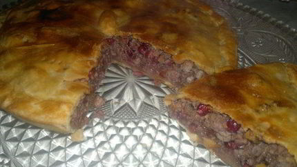 Рыбный киш с гранатом