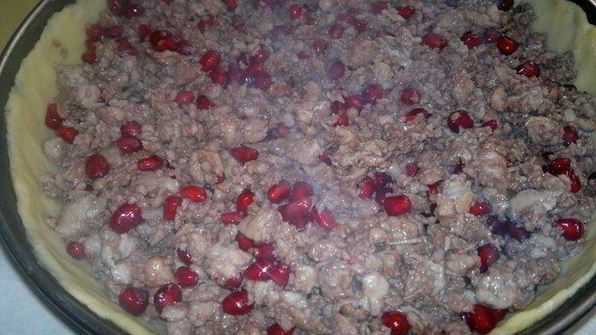 рыбный киш с гранатом