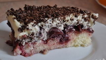 Вишневый пирог с маскарпоне