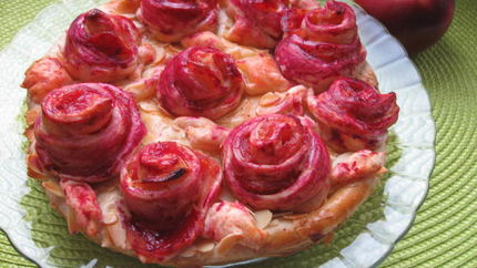Яблочный пирог Слоеные розочки